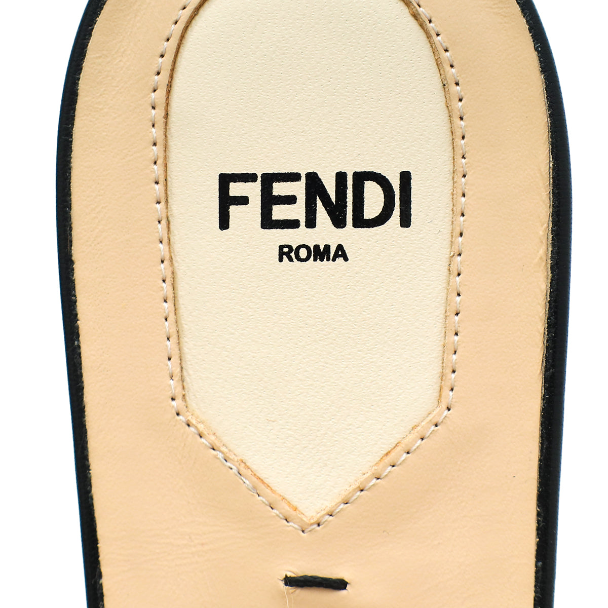 Fendi Bicolor FF Mink Fur Flat Mules 41