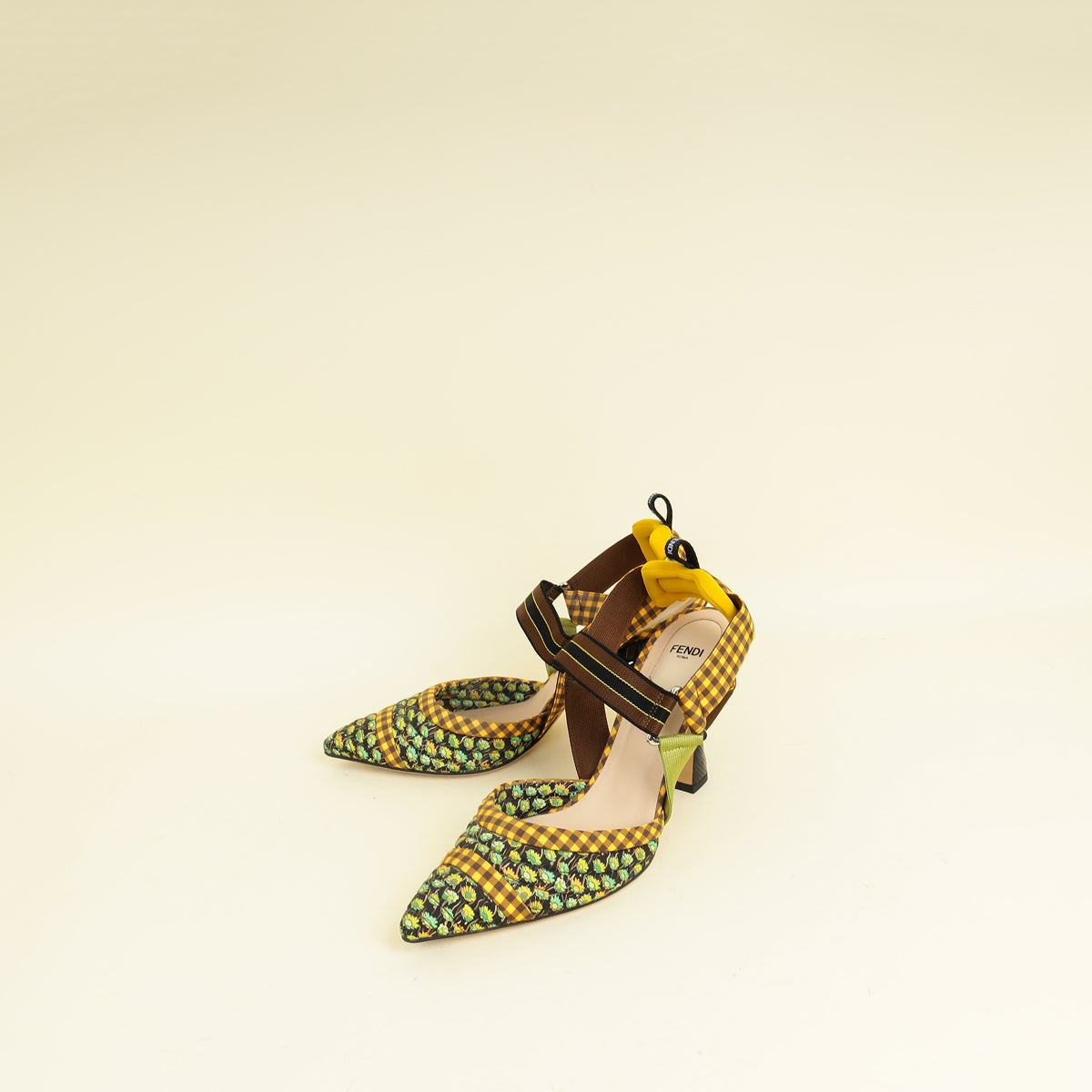 Fendi Multicolor Colibri Patchwork Slingback Pump 41