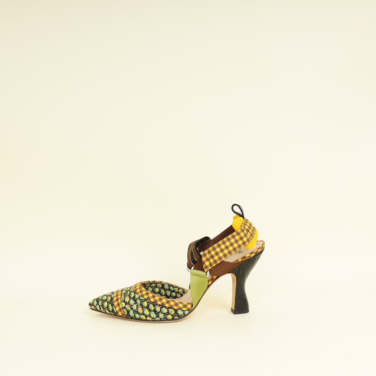 Fendi Multicolor Colibri Patchwork Slingback Pump 41