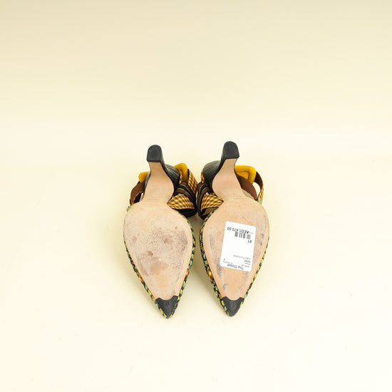 Fendi Multicolor Colibri Patchwork Slingback Pump 41