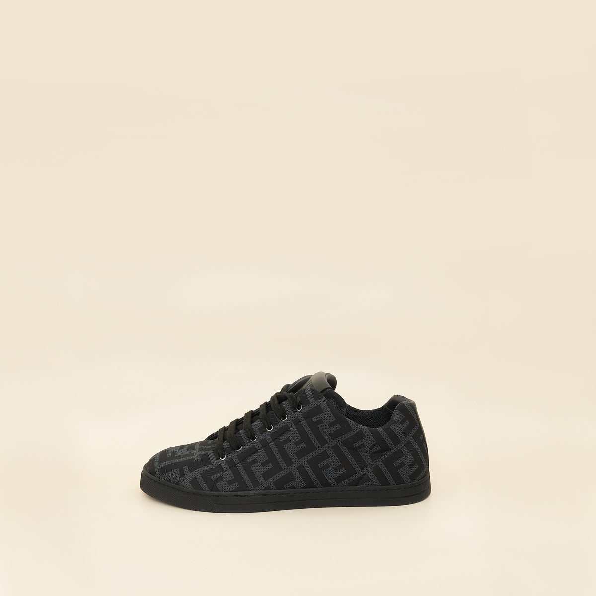 Fendi Black FF Tech Fabric Sneakers 6-Fendi-THE CLOSET