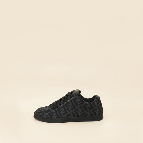 Fendi Black FF Tech Fabric Sneakers 6-Fendi-THE CLOSET