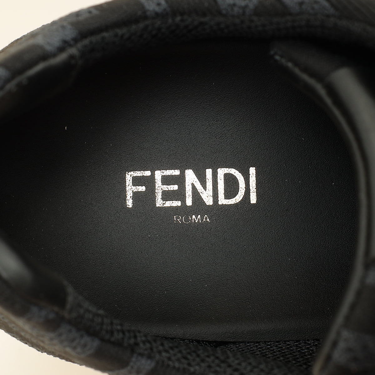 Fendi Black FF Tech Fabric Sneakers 6-Fendi-THE CLOSET