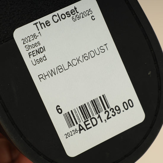 Fendi Black FF Tech Fabric Sneakers 6-Fendi-THE CLOSET