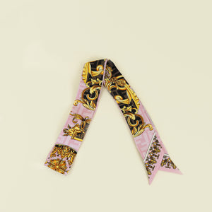 Fendi Pink Multicolor x Versace FF Baroque Fendace Wrappy Scarf