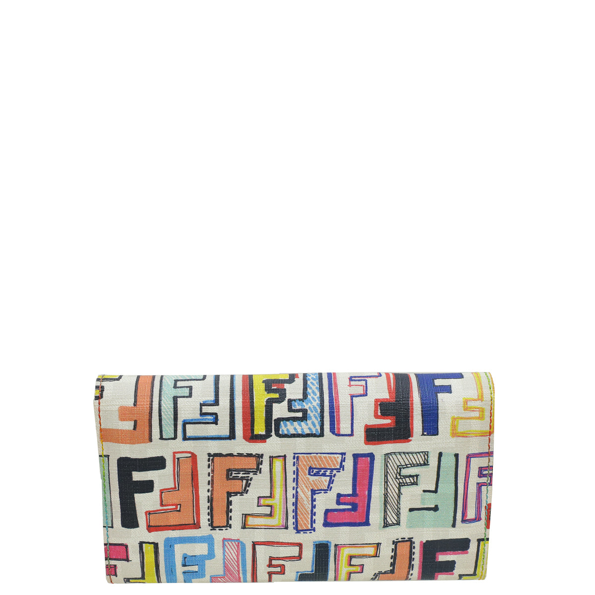 Fendi White Multicolor Zucca Continental Wallet-Fendi-THE CLOSET