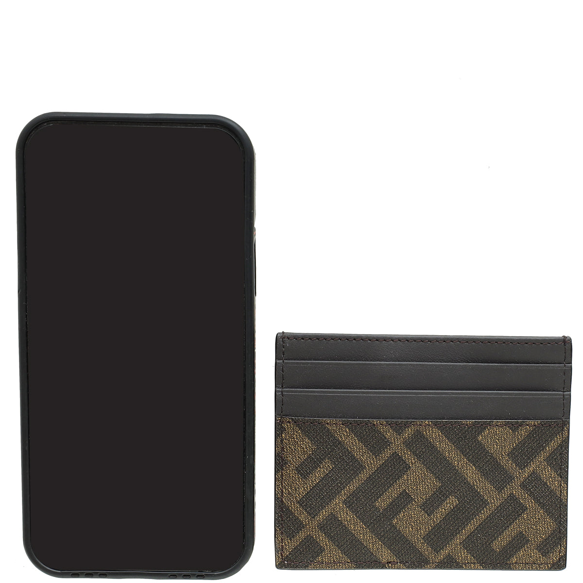 Fendi Brown Business Card Holder