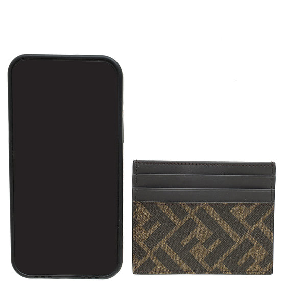 Fendi Brown Business Card Holder