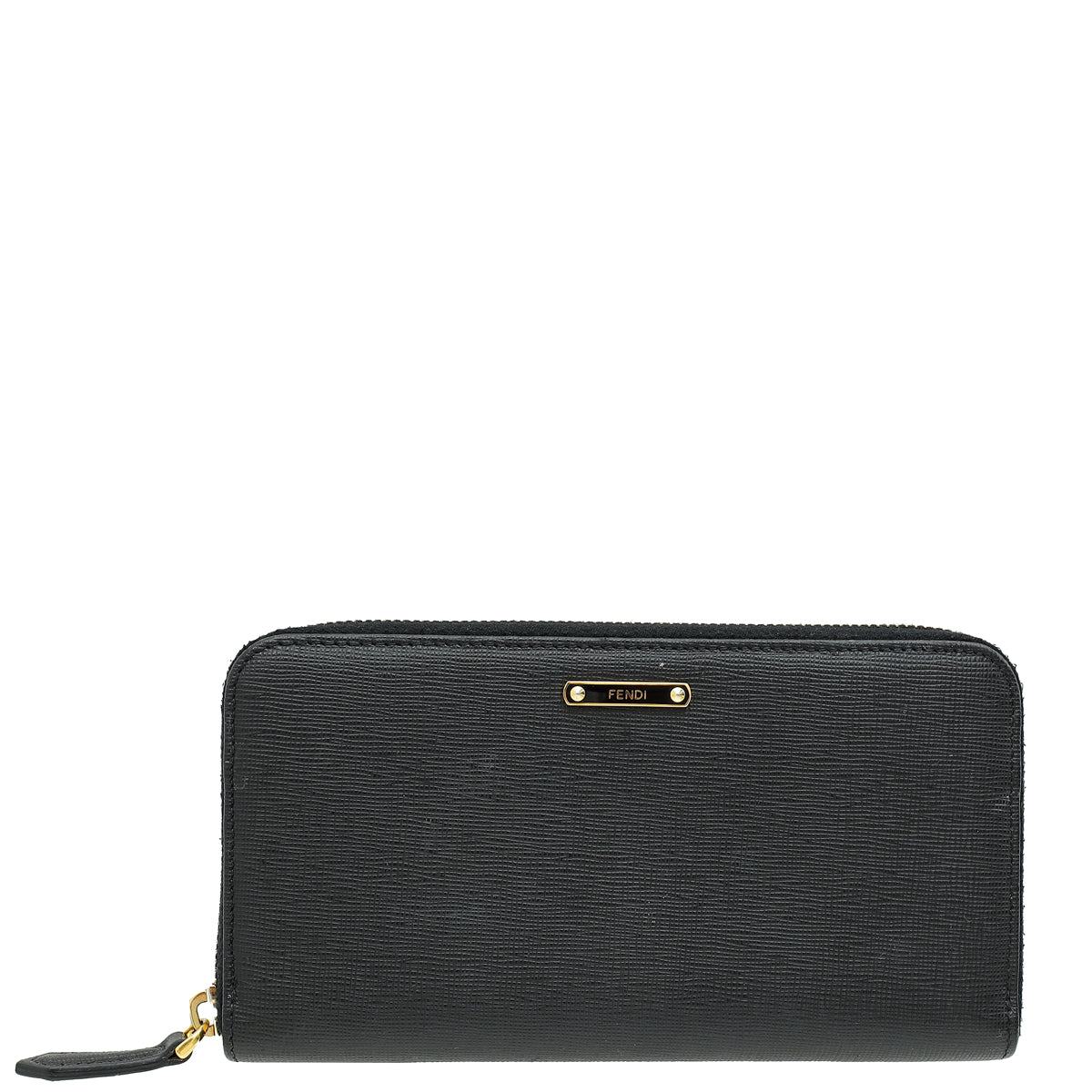 Fendi Black Vitello Elite Zippy Wallet-Fendi-THE CLOSET