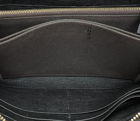 Fendi Black Vitello Elite Zippy Wallet-Fendi-THE CLOSET