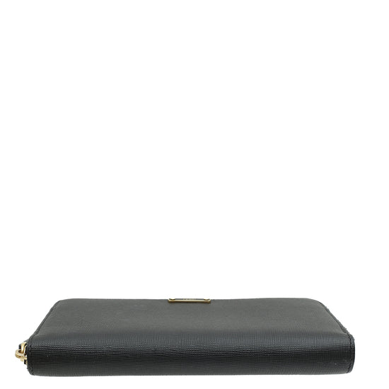 Fendi Black Vitello Elite Zippy Wallet-Fendi-THE CLOSET