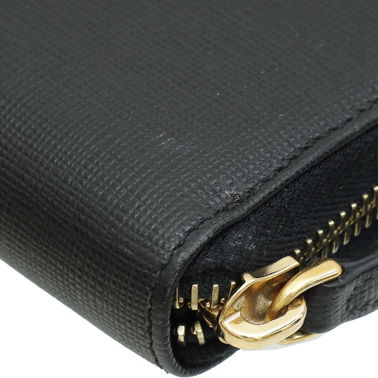 Fendi Black Vitello Elite Zippy Wallet-Fendi-THE CLOSET