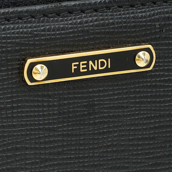 Fendi Black Vitello Elite Zippy Wallet-Fendi-THE CLOSET
