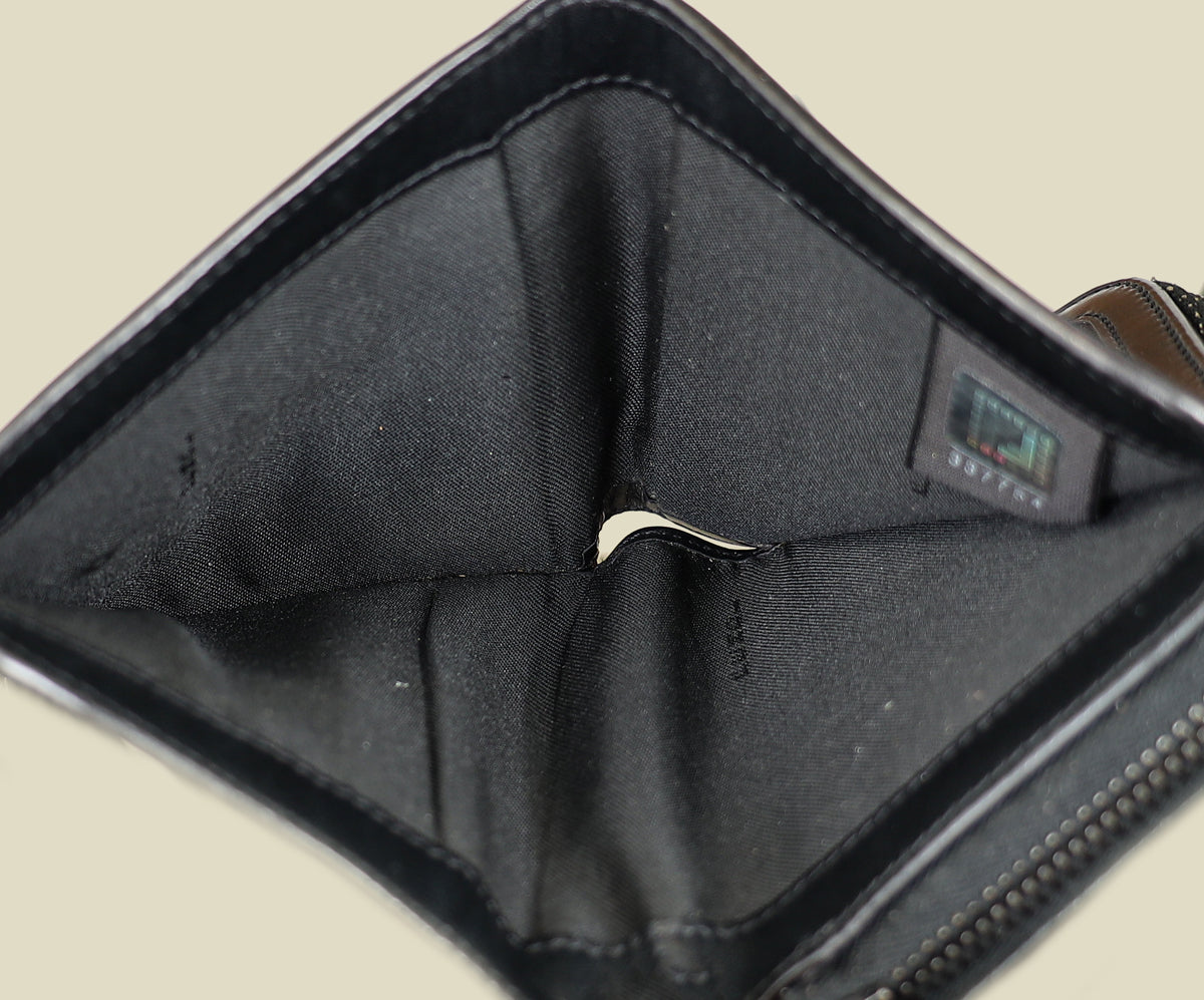 Fendi Brown Zucchino Vitello Compact Wallet