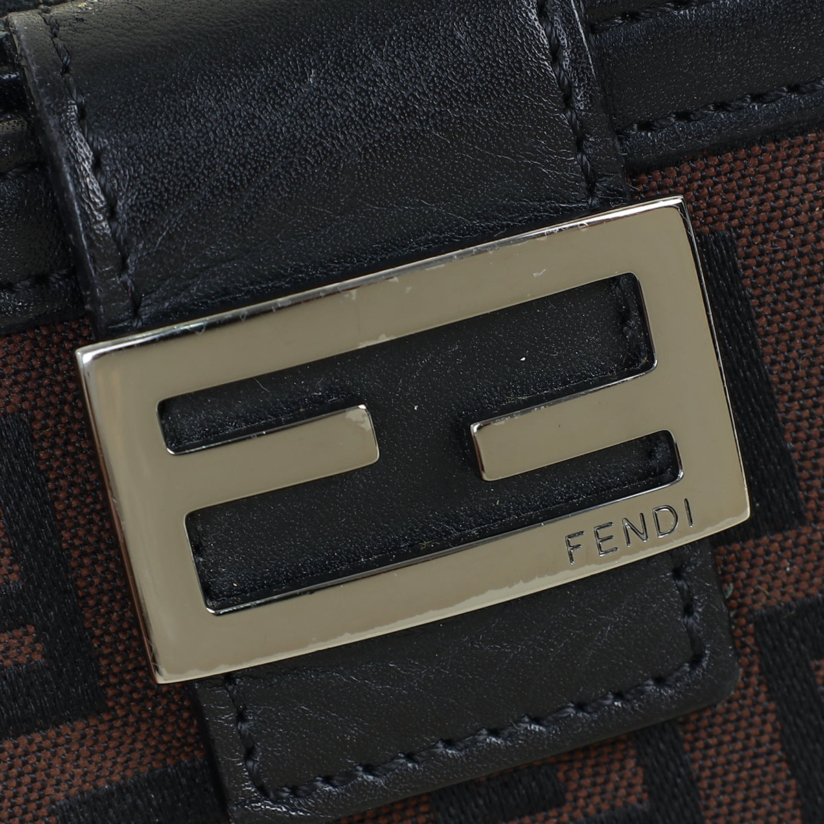 Fendi Brown Zucchino Vitello Compact Wallet