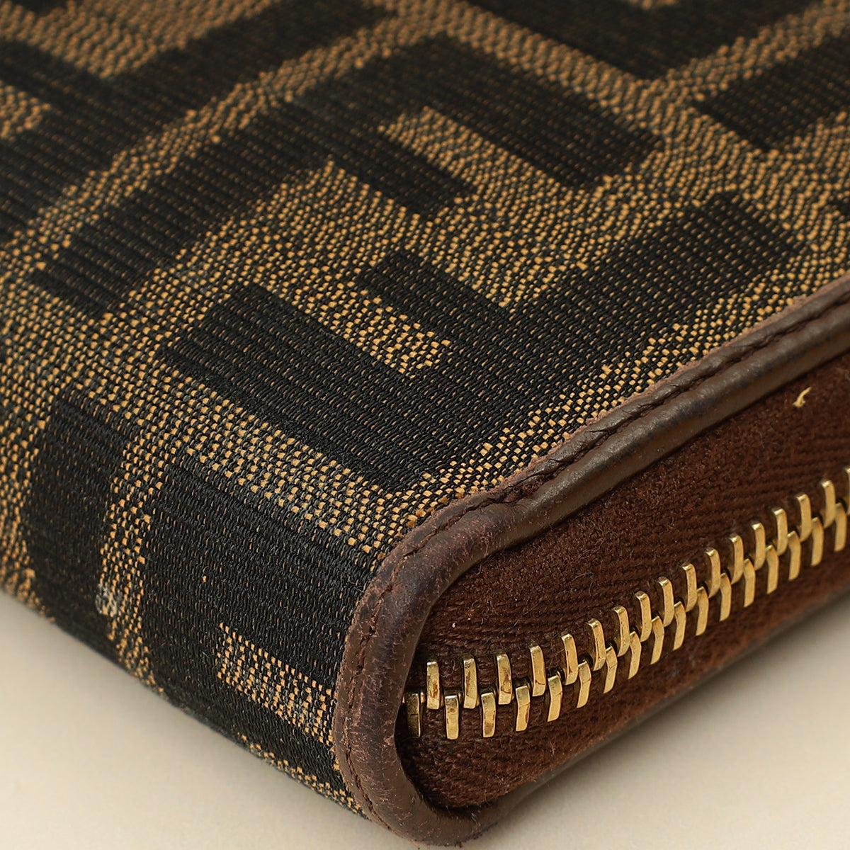 Fendi Tobacco Zucca Zip Around Long Wallet-Fendi-THE CLOSET