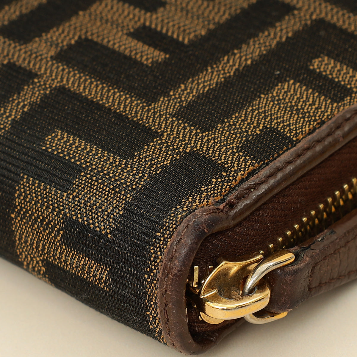 Fendi Tobacco Zucca Zip Around Long Wallet-Fendi-THE CLOSET