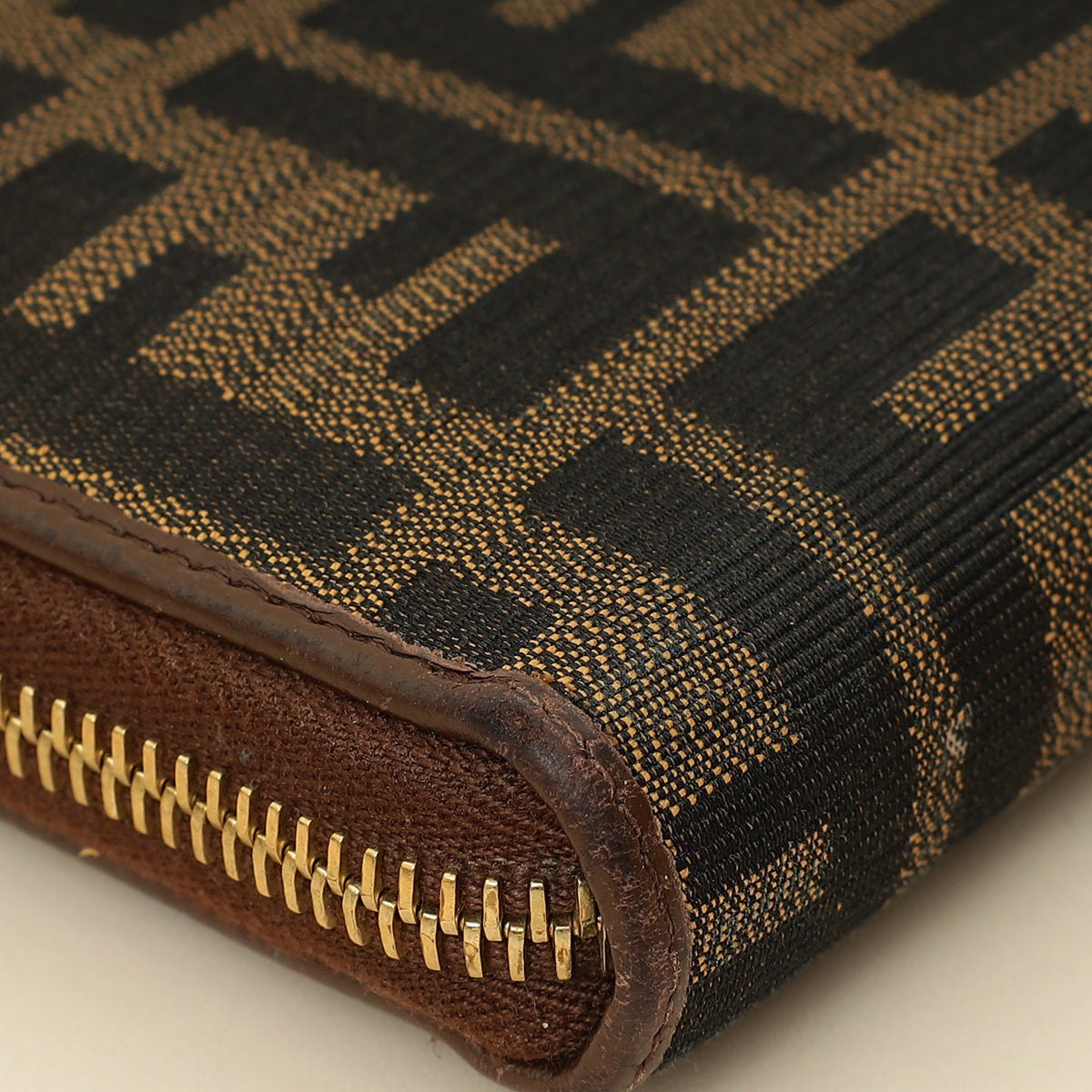 Fendi Tobacco Zucca Zip Around Long Wallet-Fendi-THE CLOSET