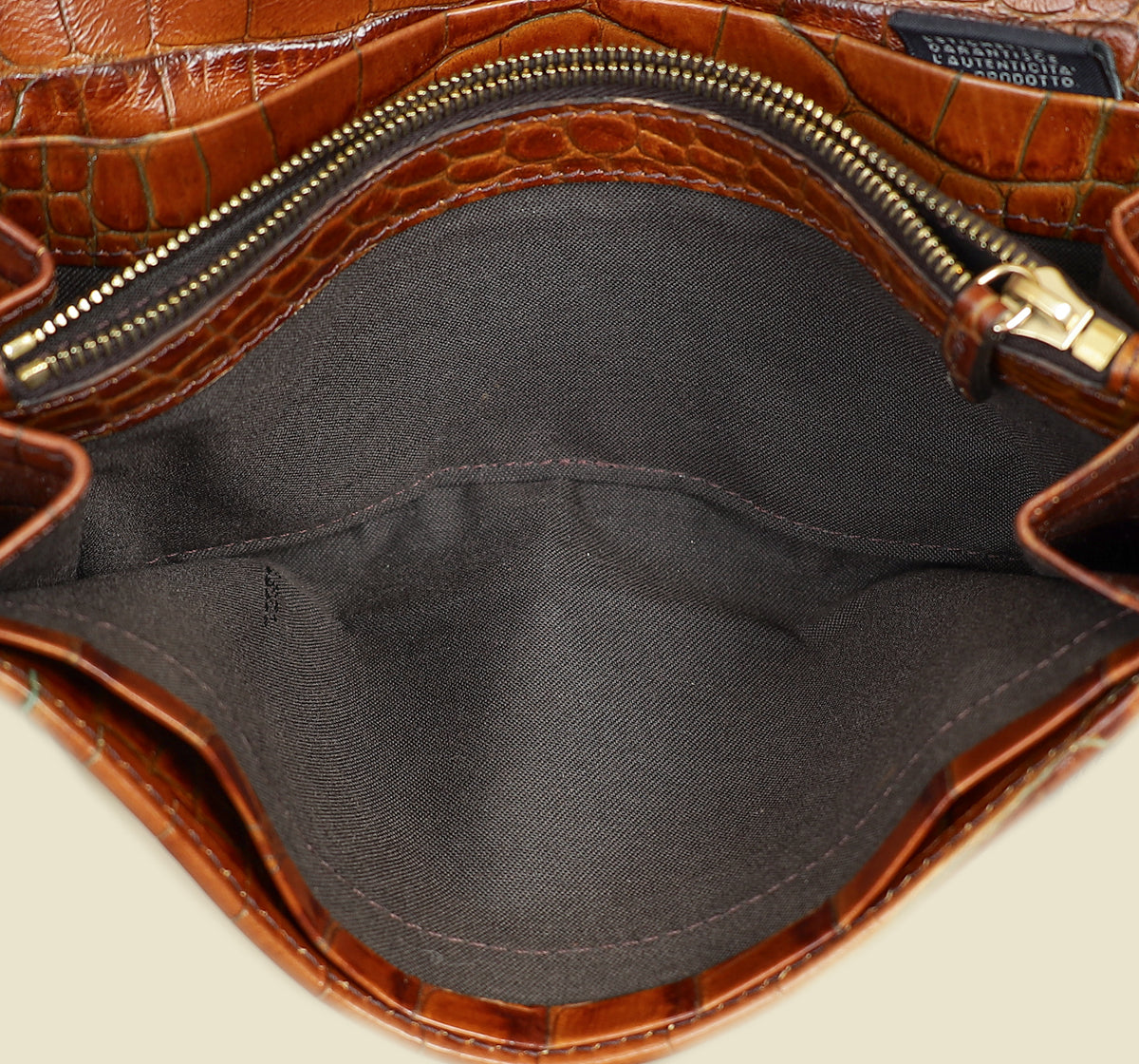 Fendi Bicolor Zucca Croco Embossed Continental Wallet