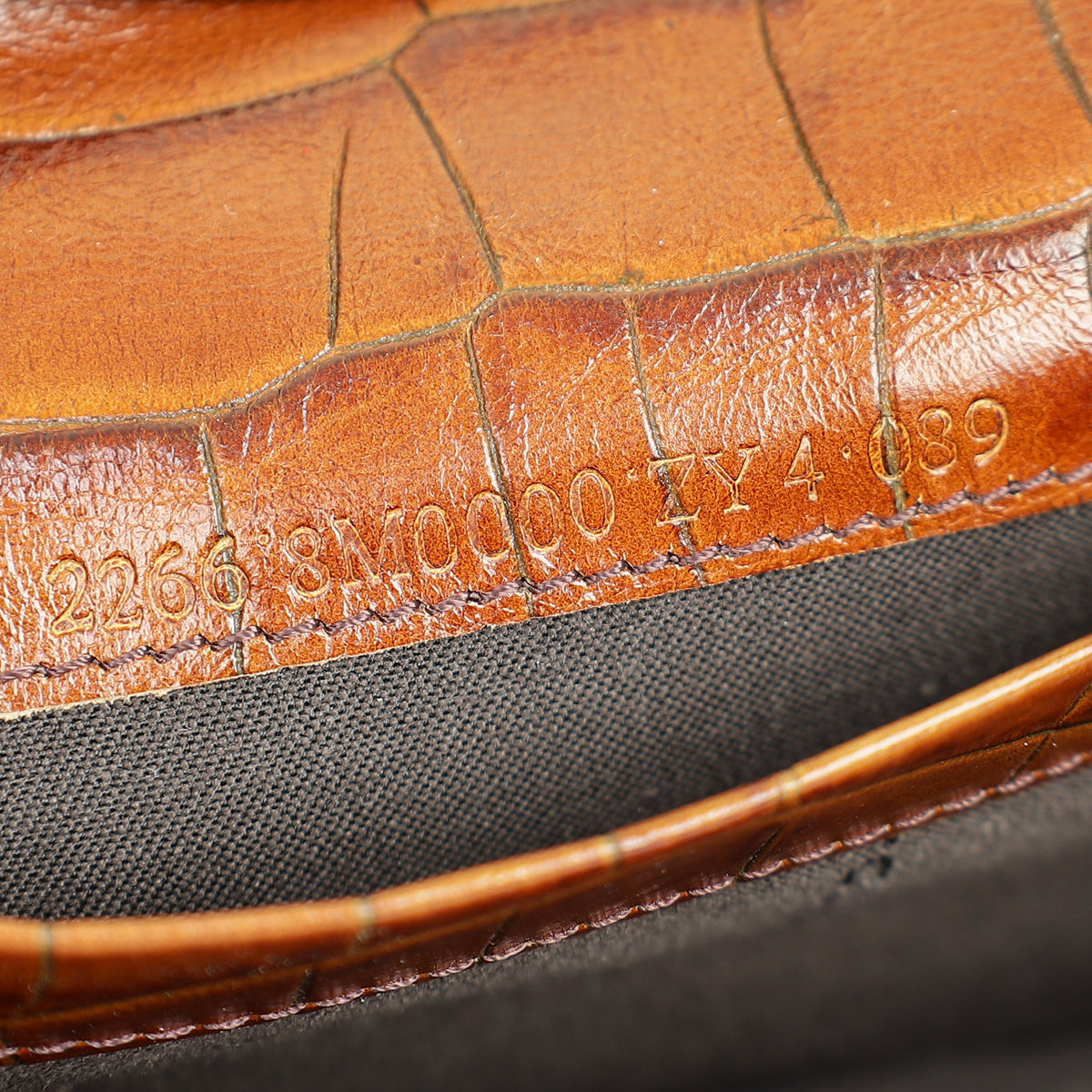 Fendi Bicolor Zucca Croco Embossed Continental Wallet