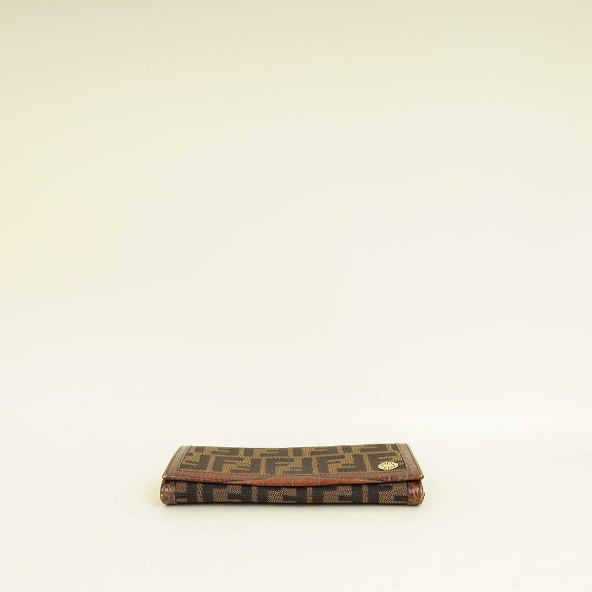 Fendi Bicolor Zucca Croco Embossed Continental Wallet