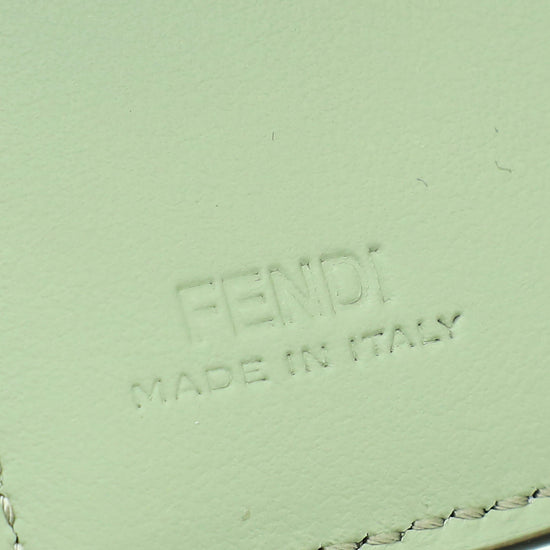 Fendi Green Tea Elaphe Micro Trifold Wallet