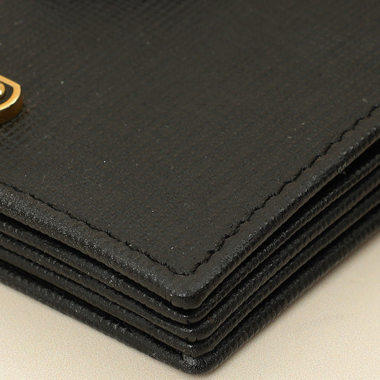 Fendi Black Logo Gusseted Card Holder-Fendi-THE CLOSET