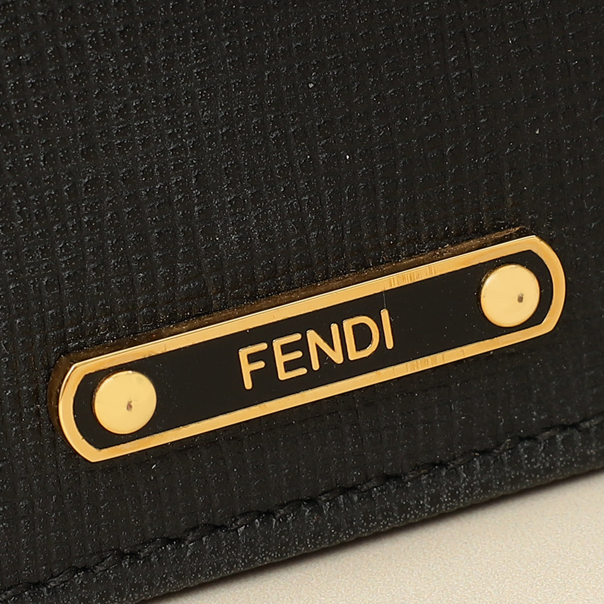 Fendi Black Logo Gusseted Card Holder-Fendi-THE CLOSET