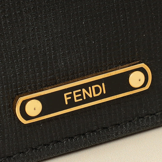 Fendi Black Logo Gusseted Card Holder-Fendi-THE CLOSET