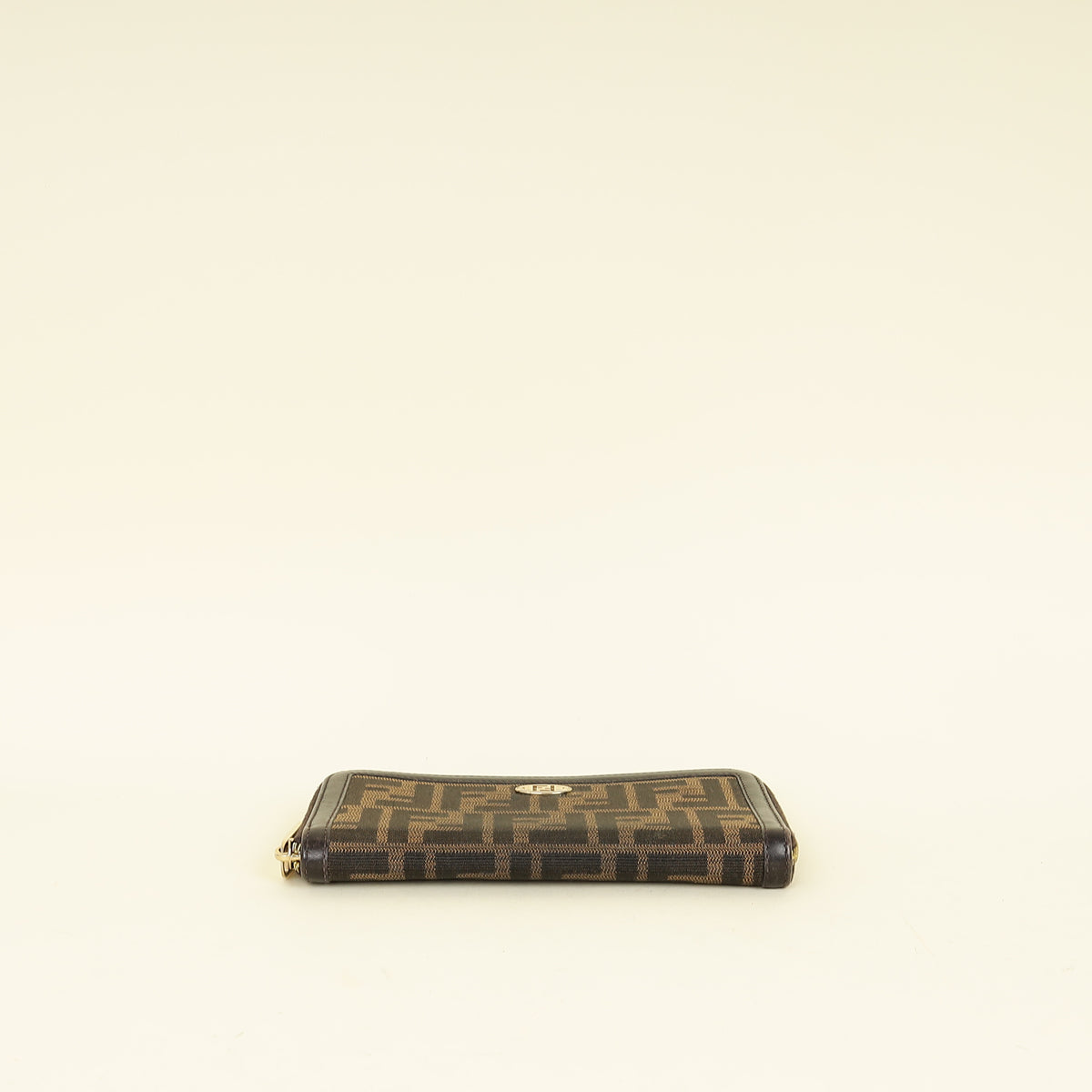Fendi Tobacco Zucca Zip Around Wallet