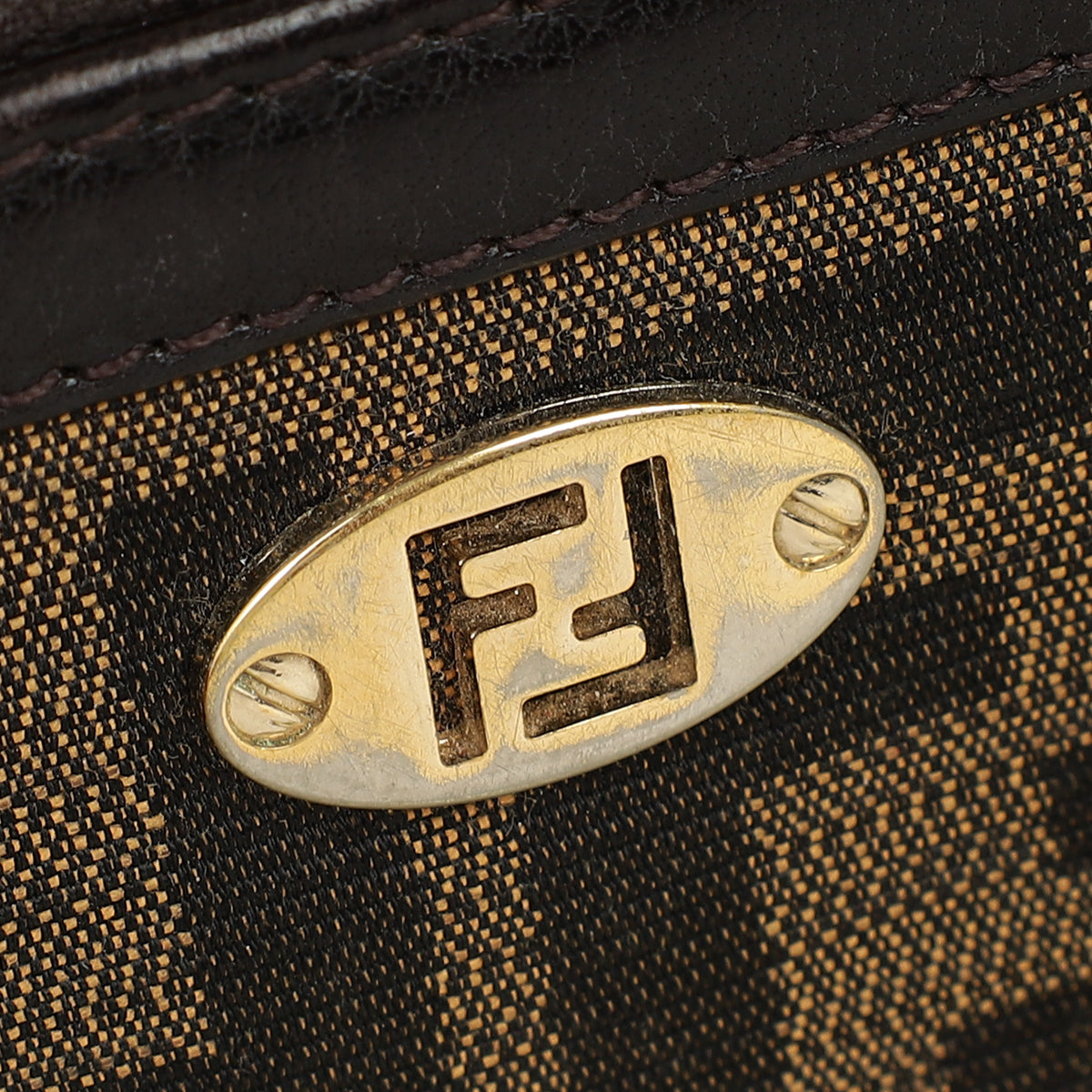 Fendi Tobacco Zucca Zip Around Wallet