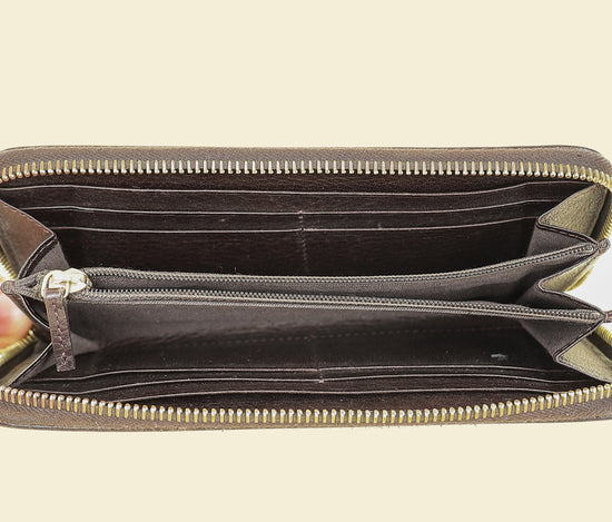 Fendi Tobacco Zucca Zip Around Wallet