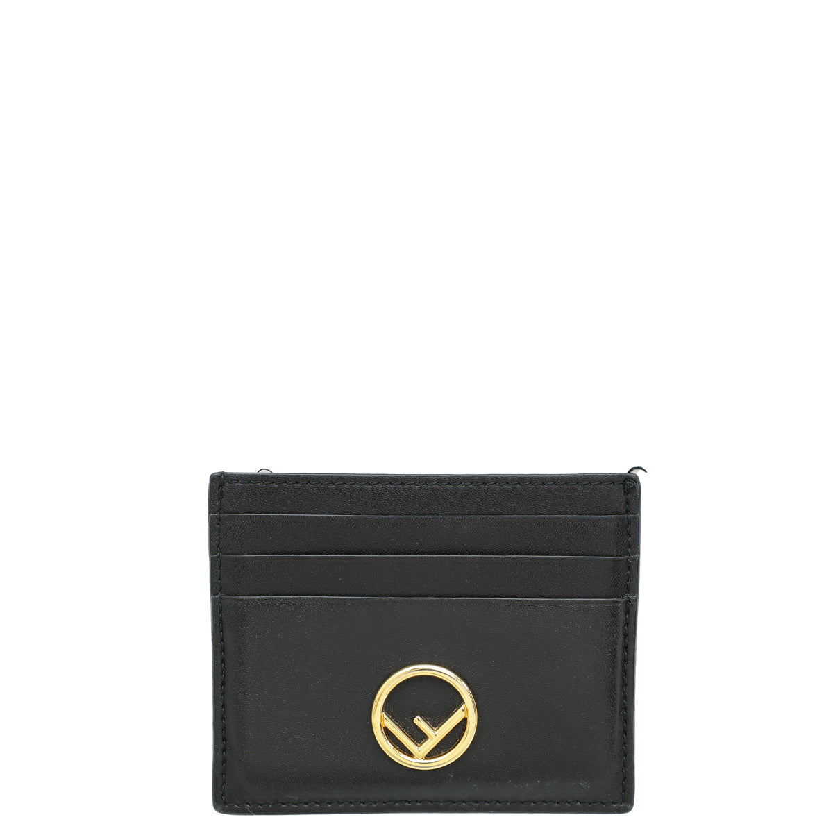 Fendi Black F Logo Card Holder THE CLOSET