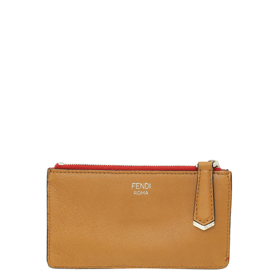 Fendi Tricolor Zipped Card Holder