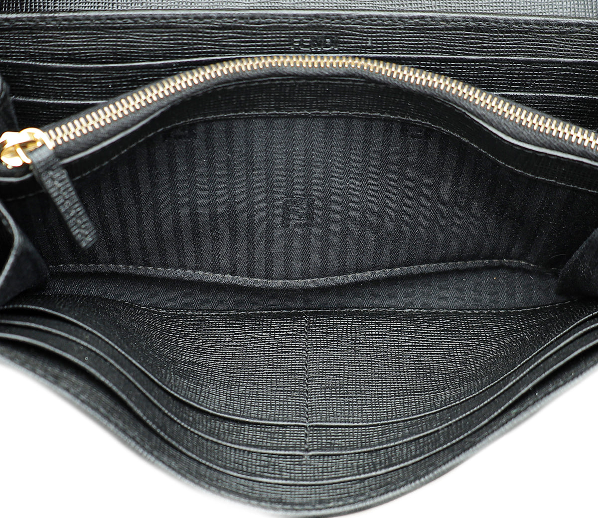 Fendi Black 2 Jours Continental Wallet