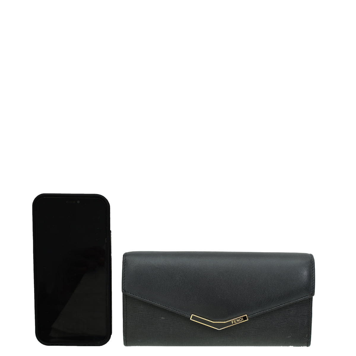 Fendi Black 2 Jours Continental Wallet