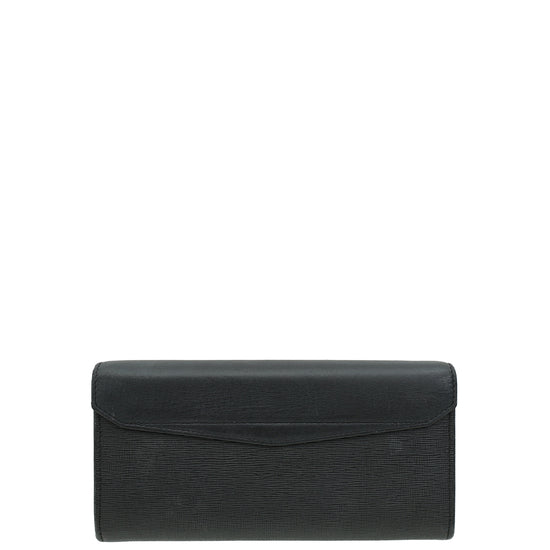 Fendi Black 2 Jours Continental Wallet