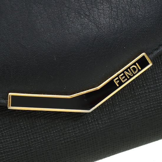 Fendi Black 2 Jours Continental Wallet