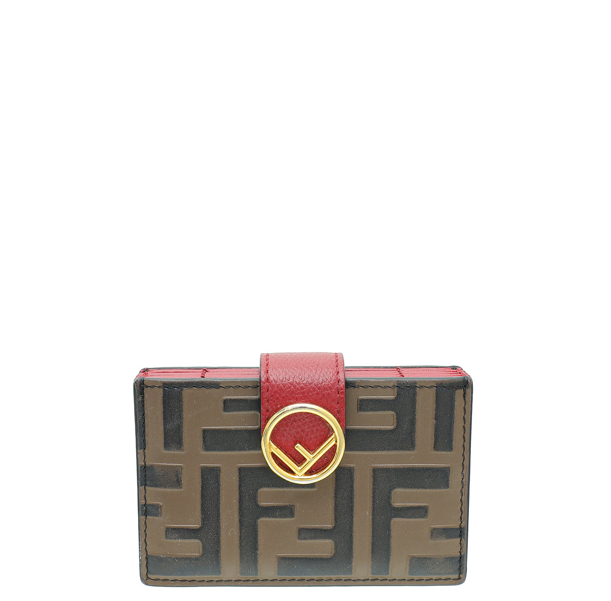 Fendi Bicolor FF Gusseted Card Holder-Fendi-THE CLOSET
