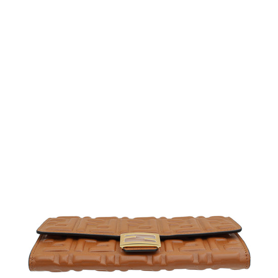 Fendi Caramel Baguette Continental Wallet on Chain-Fendi-THE CLOSET