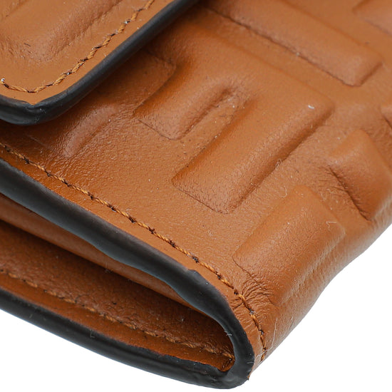 Fendi Caramel Baguette Continental Wallet on Chain-Fendi-THE CLOSET