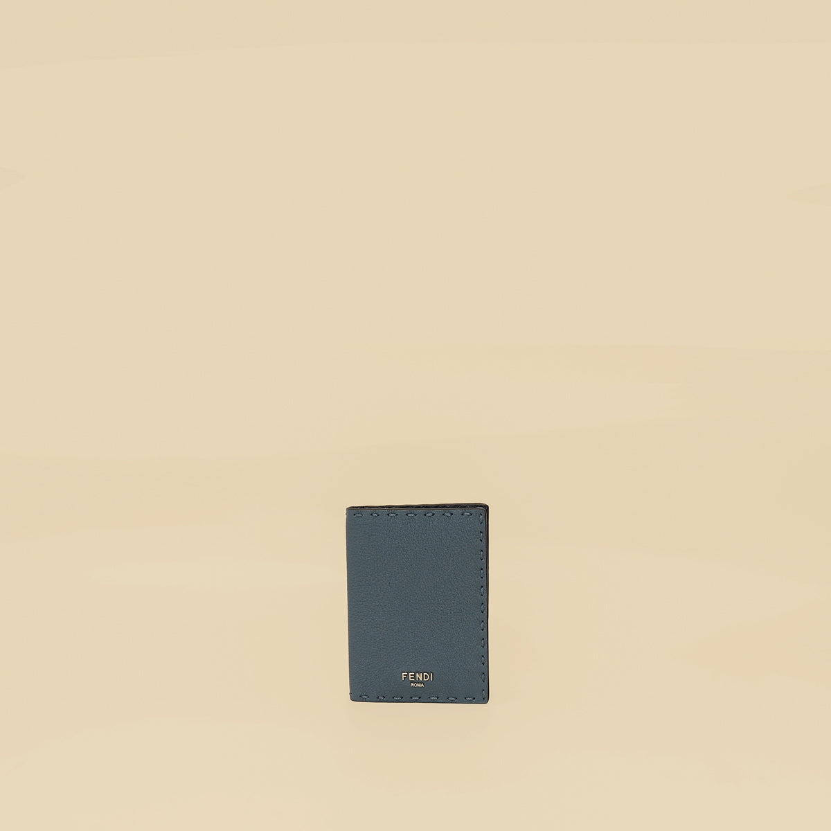 Fendi Myrtle Blue Selleria Card Holder