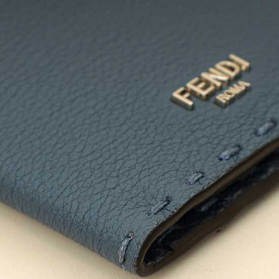 Fendi Myrtle Blue Selleria Card Holder-Fendi-THE CLOSET