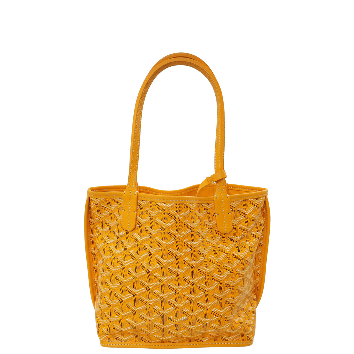 Goyard Yellow Goyardine Mini Anjou Reversible Bag