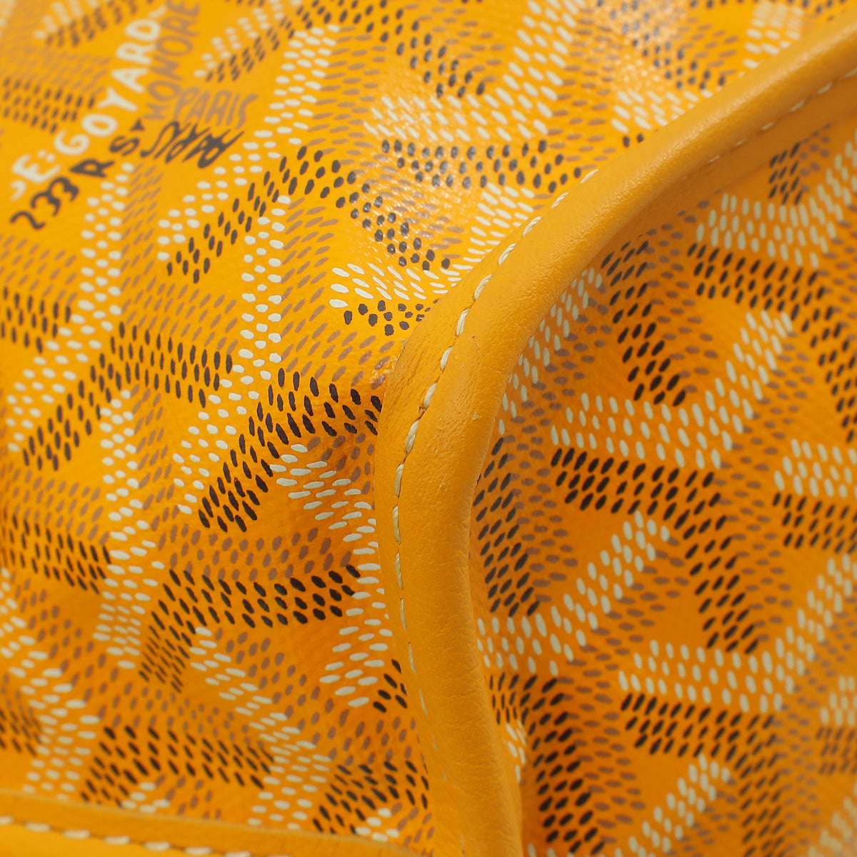 Goyard Yellow Goyardine Mini Anjou Reversible Bag