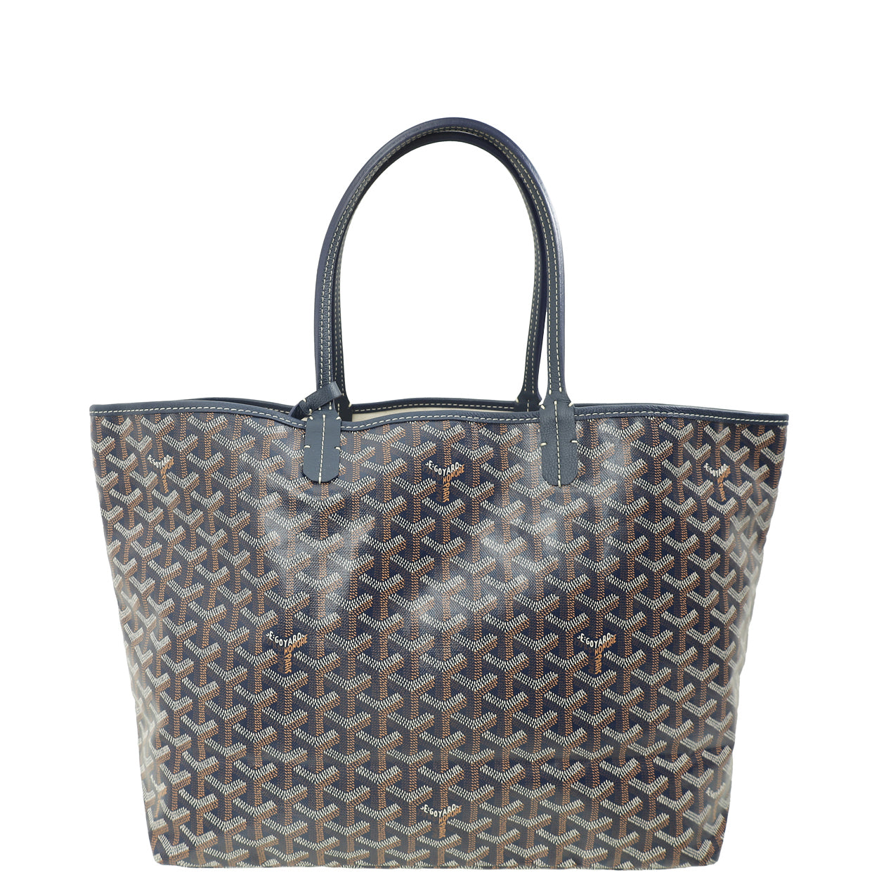 Goyard Blue Goyardine Saint Louis PM Bag