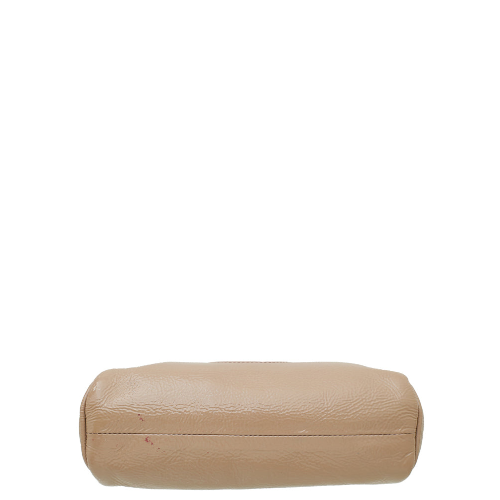 Gucci Patent Nude Soho Cosmetic Case Pouch