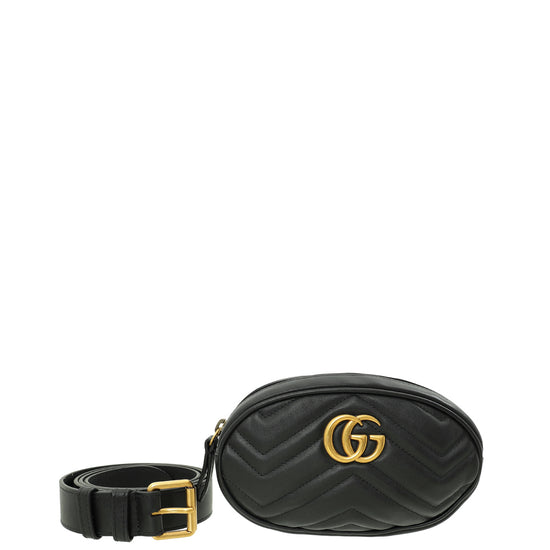 Gucci Black GG Marmont Mini Belt Bag