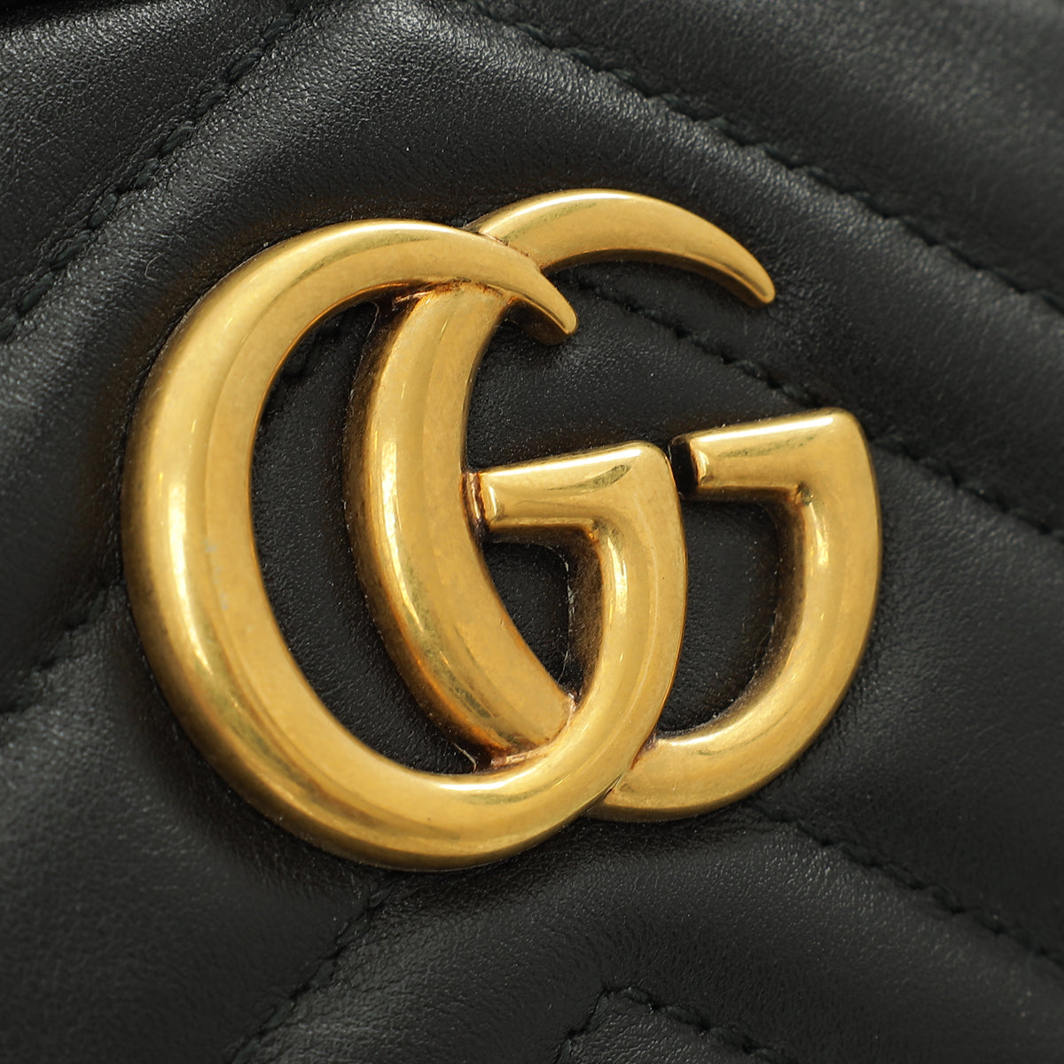 Gucci Black GG Marmont Mini Belt Bag