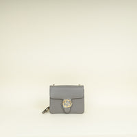 Gucci Gray Interlocking G Flap Small Shoulder Bag